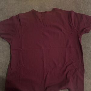 H&M Maroon Textured Short Sleeve Shirt Men’s XL